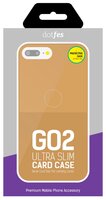 Чехол Dotfes G02 Carbon Fiber Card Case для Apple iPhone 7 Plus/iPhone 8 Plus золотой