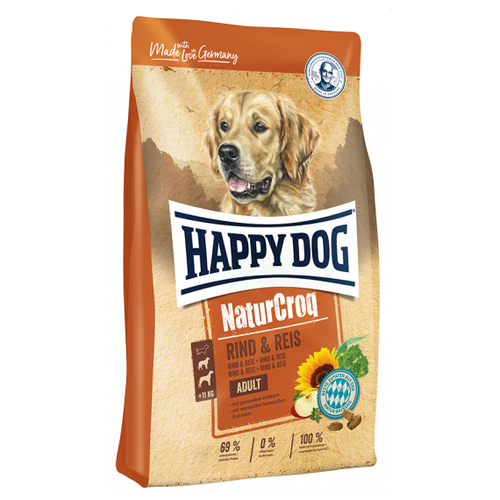 Happy Dog NaturCroq сухой корм для взрослых собак всех пород с говядиной и рисом - 4 кг 60519