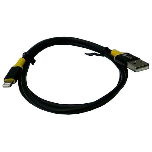 фото Кабель greenconnect usb - apple lightning (gcr-ip7) 1 м черный/желтый