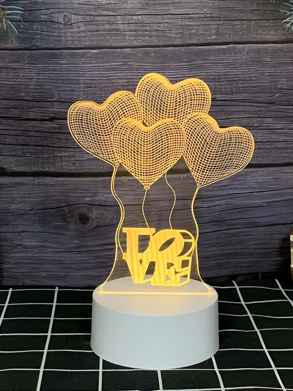 Ночник светильник "LOVE" LED, USB 9х19 см