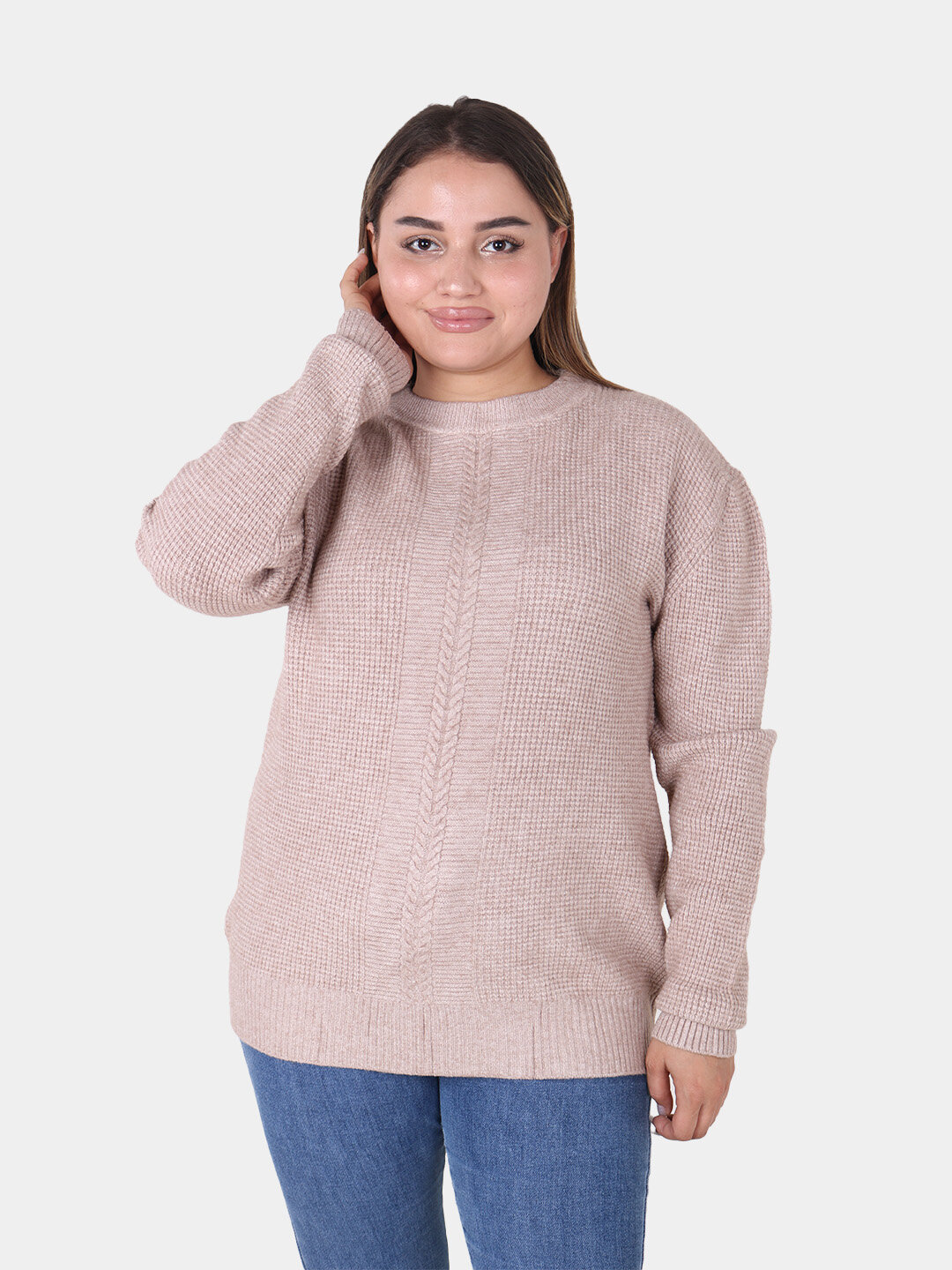 Джемпер , размер One Size, бежевый — фото 1