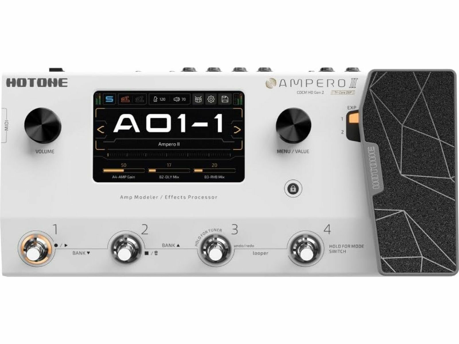 Гитарный процессор Hotone Ampero II MP-350 Silver
