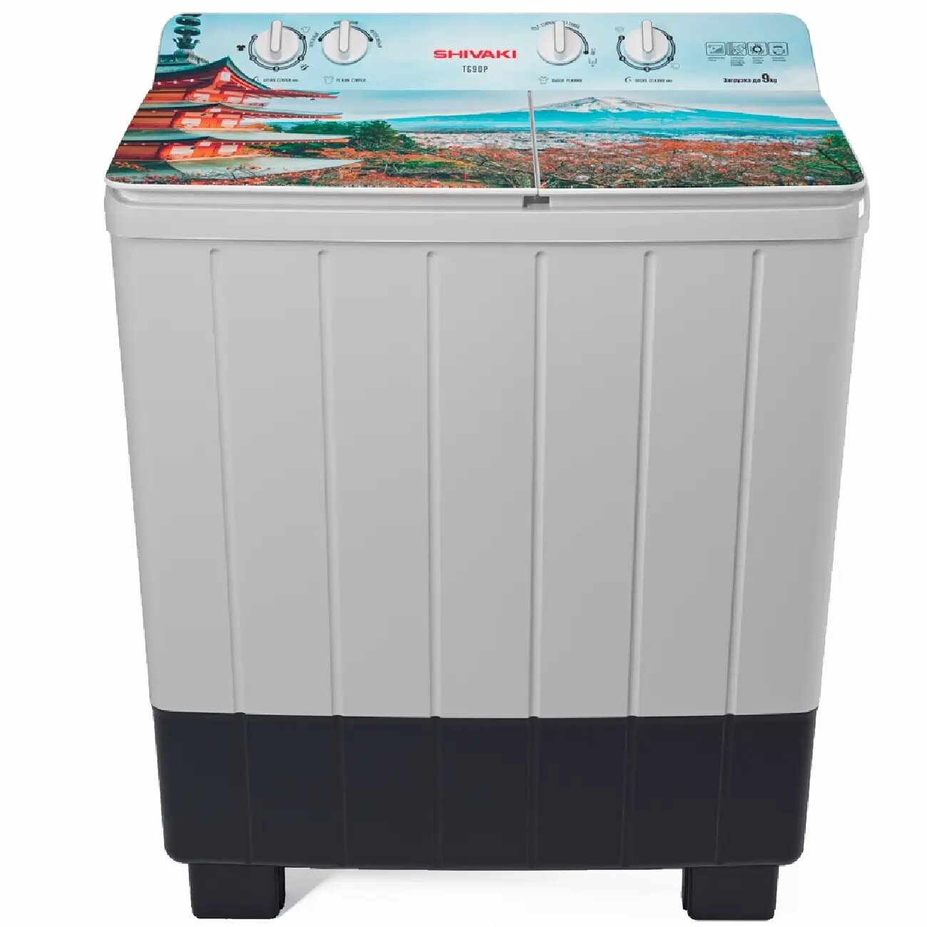 Стиральная машина полуавтомат SHIVAKI TG90P Nature 02, 420, 26.5 кг, 49.5 см, вертикальная, 7 кг - 9 кг