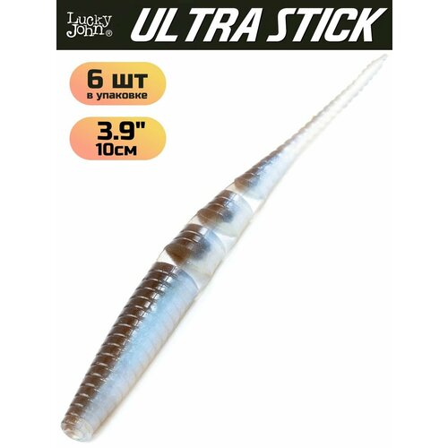 Мягкая съедобная приманка Lucky John Ultra Stick 3.9 in (100 мм), цвет T46, 6 шт
