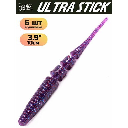 Мягкая съедобная приманка Lucky John Ultra Stick 3.9 in (100 мм), цвет S63, 6 шт