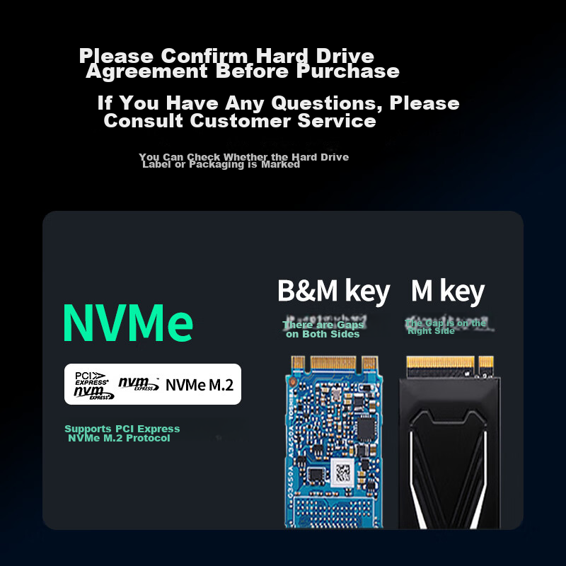 Lulian M.2 NVMe SSD Enclosure, Type-C 3.2 Portable Hard Drive Case, Compatible with Laptops And Apple 16, External SSD And Mechanical Hard Drive, Aluminum Alloy Heat Dissipation