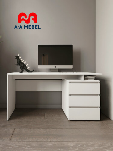 Изображение товара Письменный компьютерный стол Кайт с ящиками 145х60х75 см белый