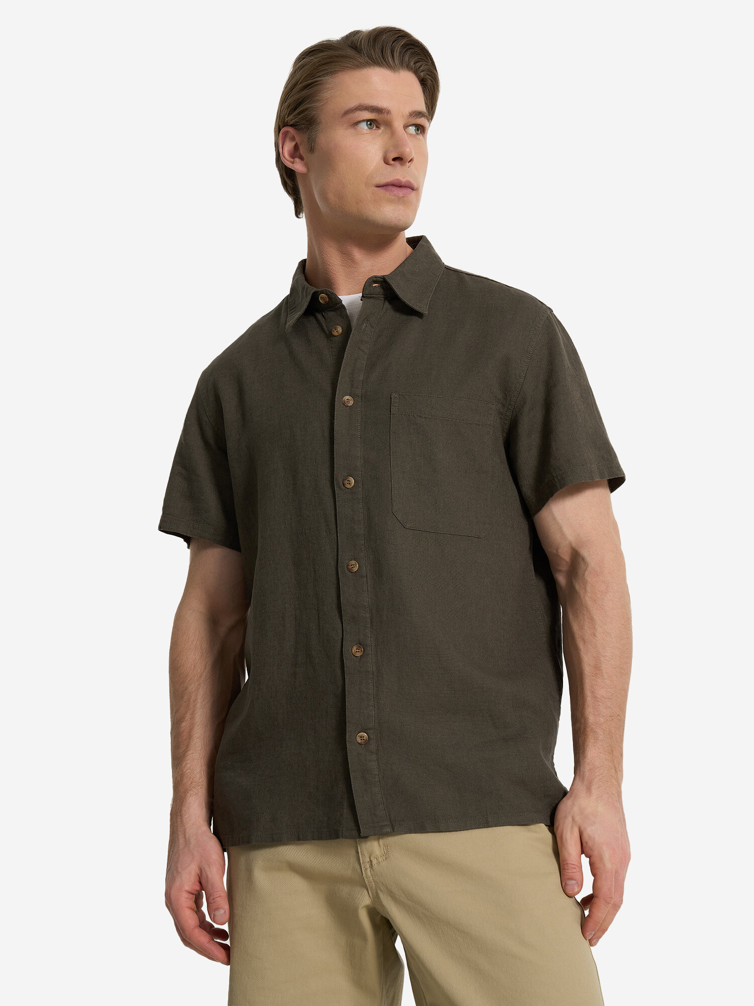 Рубашка OUTVENTURE, размер 44-46, темно-коричневый — фото 1