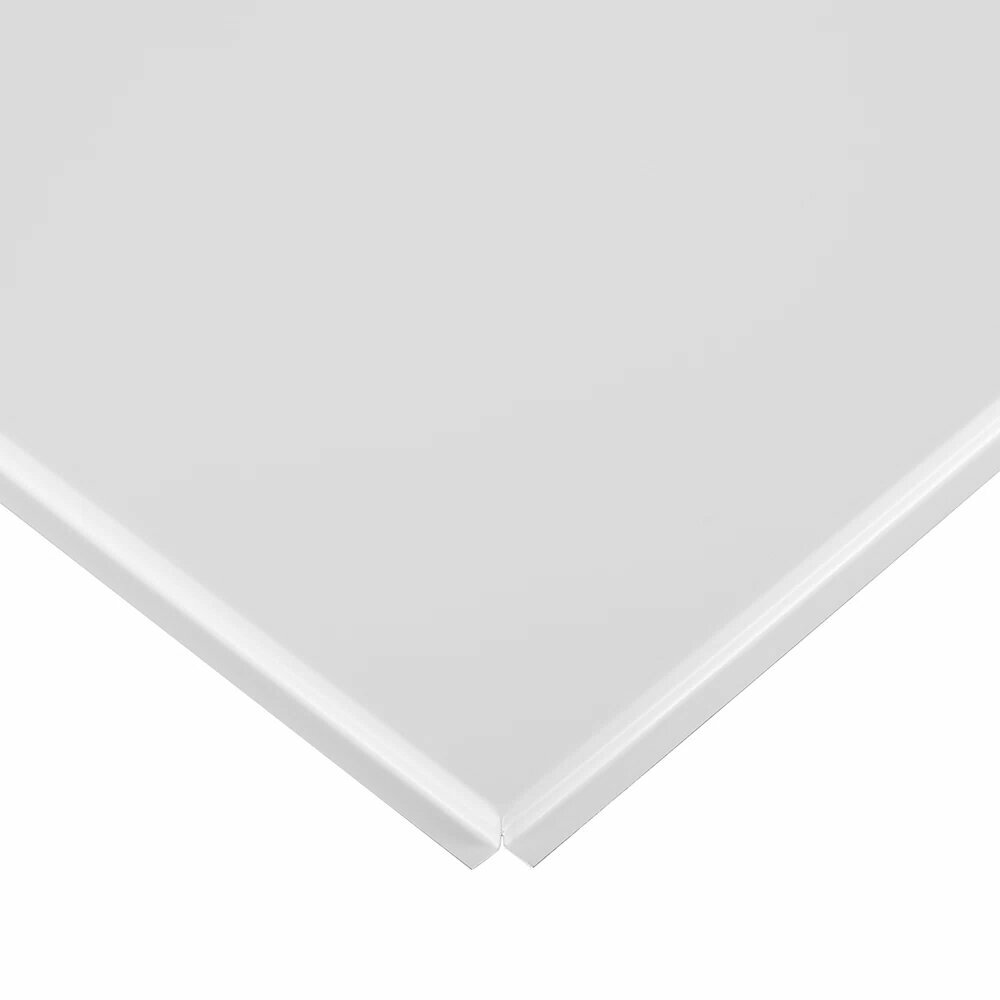 Кассета для подвесного потолка 600х600 мм Албес Tegular Стандарт алюминиевая белая матовая Албес 6950-348607