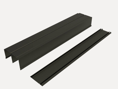 Изображение товара Направляющие для шкафа купе (Комплект верхние, нижние) 200см, черный матовый