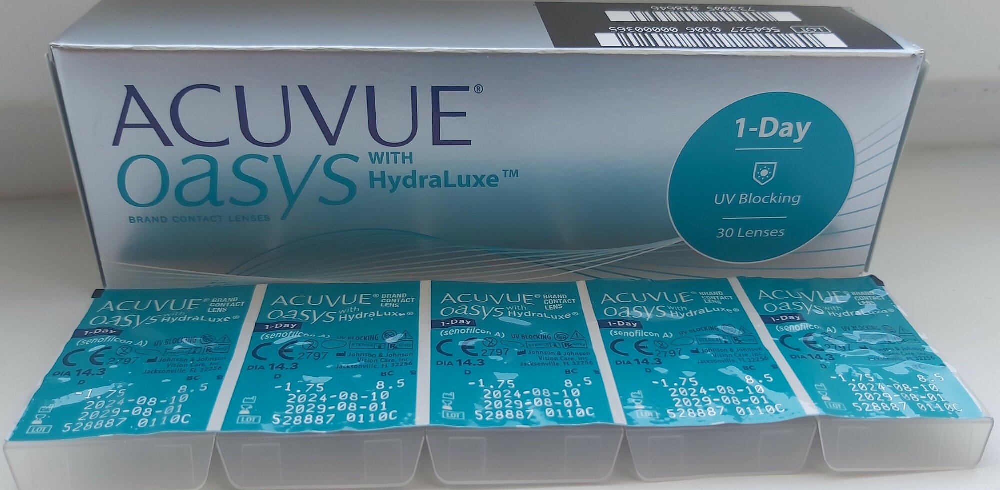 Картинки 1-Day Acuvue Oasys HydraLuxe(30 Lenses) D -2.75 \ BC 8.5 диаметр 14,3 мм