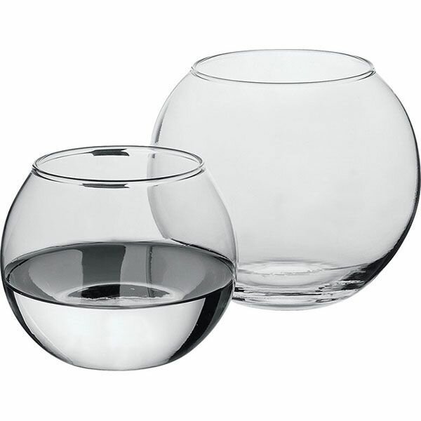 Ваза-шар; стекло; 400мл; D100, H77мм. — фото 1