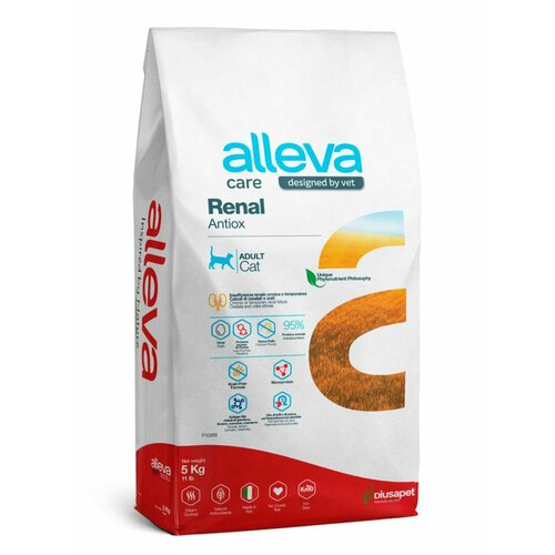 ALLEVA Care Renal / Аллева Кэр Ренал беззерновой сухой корм для кошек диетический Антиокс, 5 кг