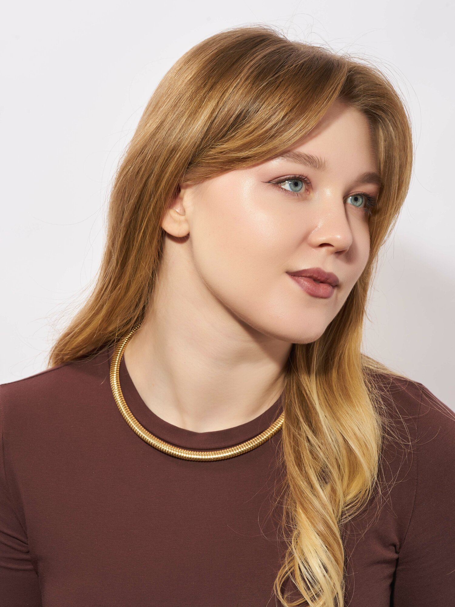 Колье Shine & Beauty, длина 45 см, золотистый