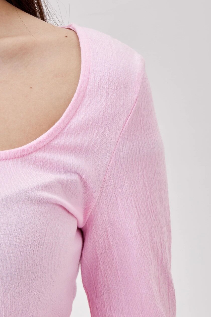 Лонгслив Selfie, размер M, , розовый — фото 1