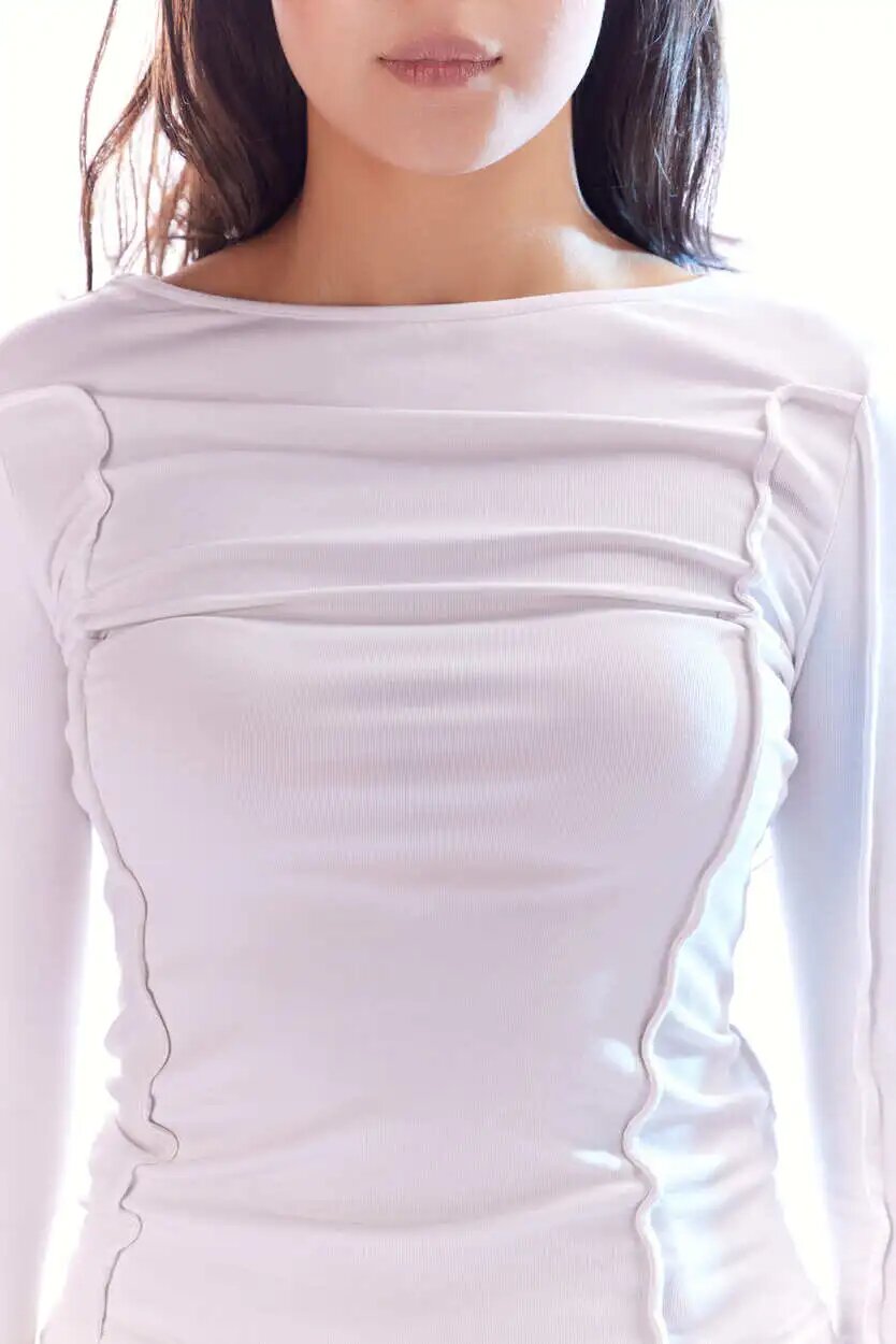 Лонгслив Selfie, размер L, , белый — фото 1