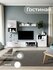 Стенка мебель в гостиную, Рок, LOFT Белый, 210х190х36 см (ШхВхГ)