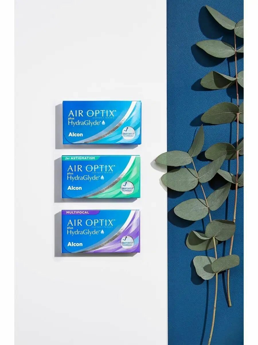 Изображение Линзы на месяц Alcon, Air Optix plus HydraGlyde, -6.75, 6 шт.