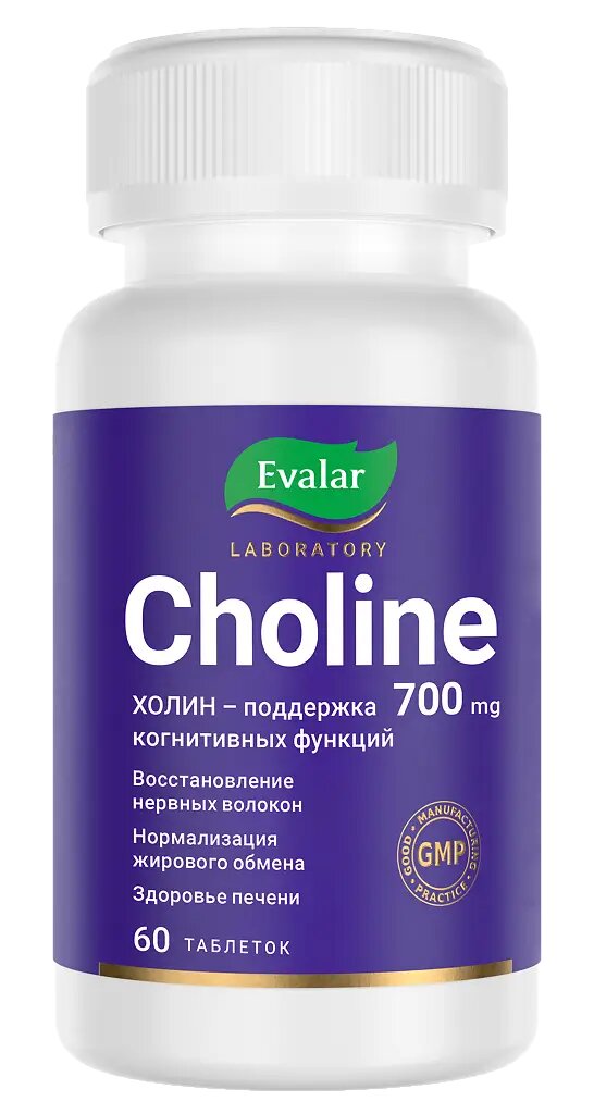 Холин / Choline таблетки по 1,2 г 60 шт