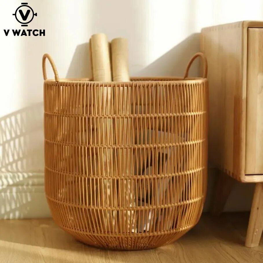 Плетеная корзина для хранения вещей ширина 30см высота 41см