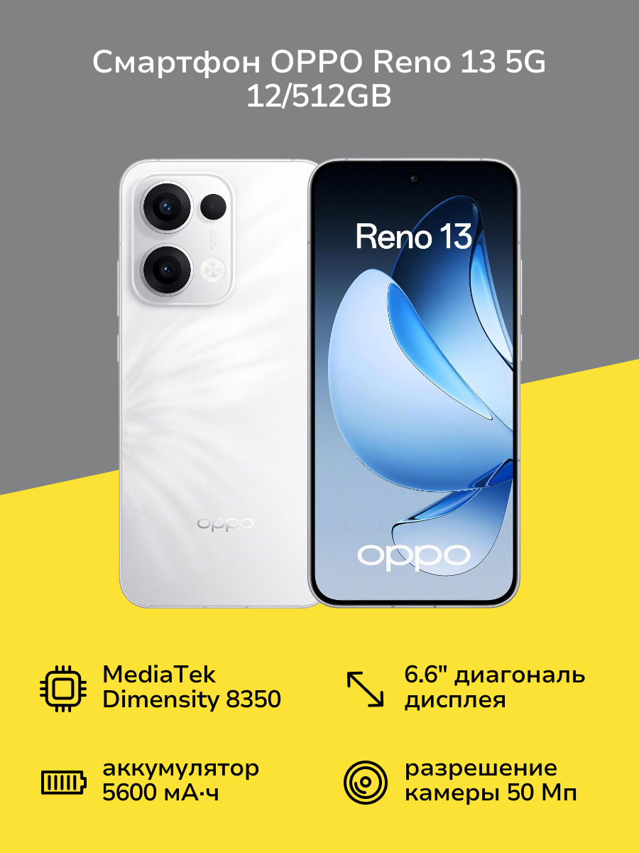 Смартфон OPPO Reno 13 5G 12/512GB Белый