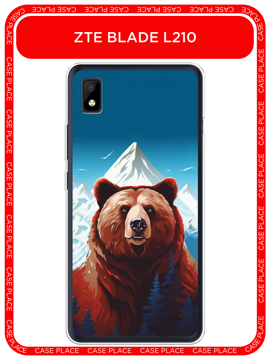 Чехол на ZTE Blade L210 / ЗТЕ Блейд L210 с принтом Горный медведь