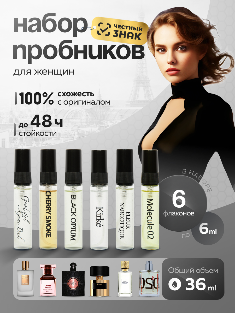 Духи женские 36 мл 6 шт набор пробников. KRS Parfums - Туалетная вода и парфюм
