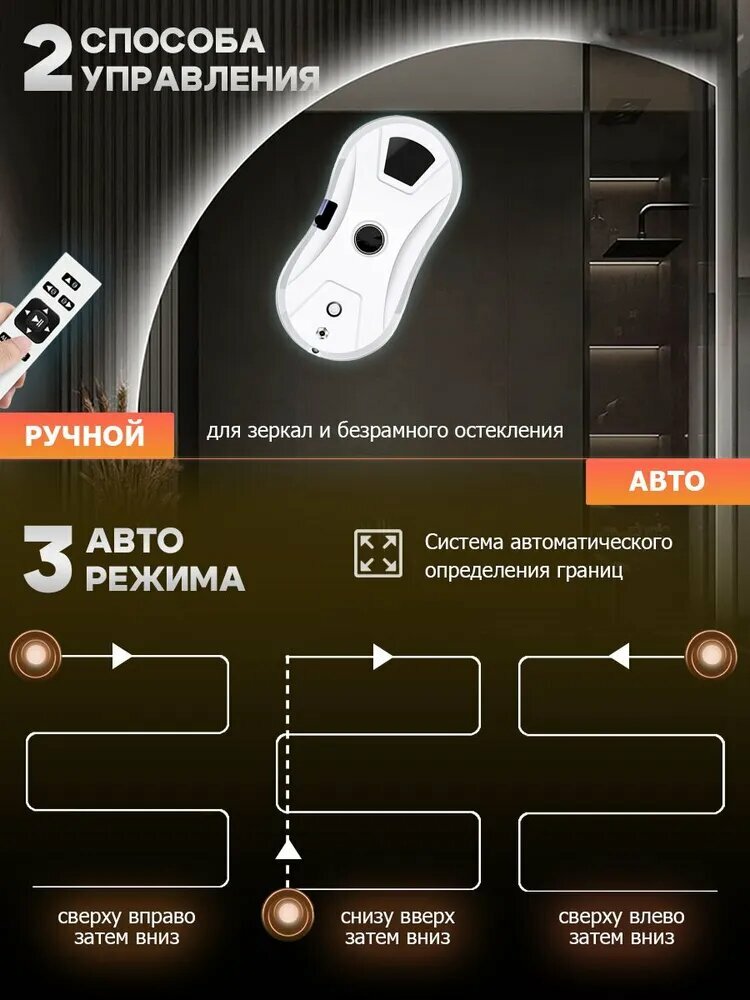 Роботы Мойщики Окон Xiaomi Робот мойщик окон Xiaomi HCR-11 M1, для стекол, зеркал, балконов, белый