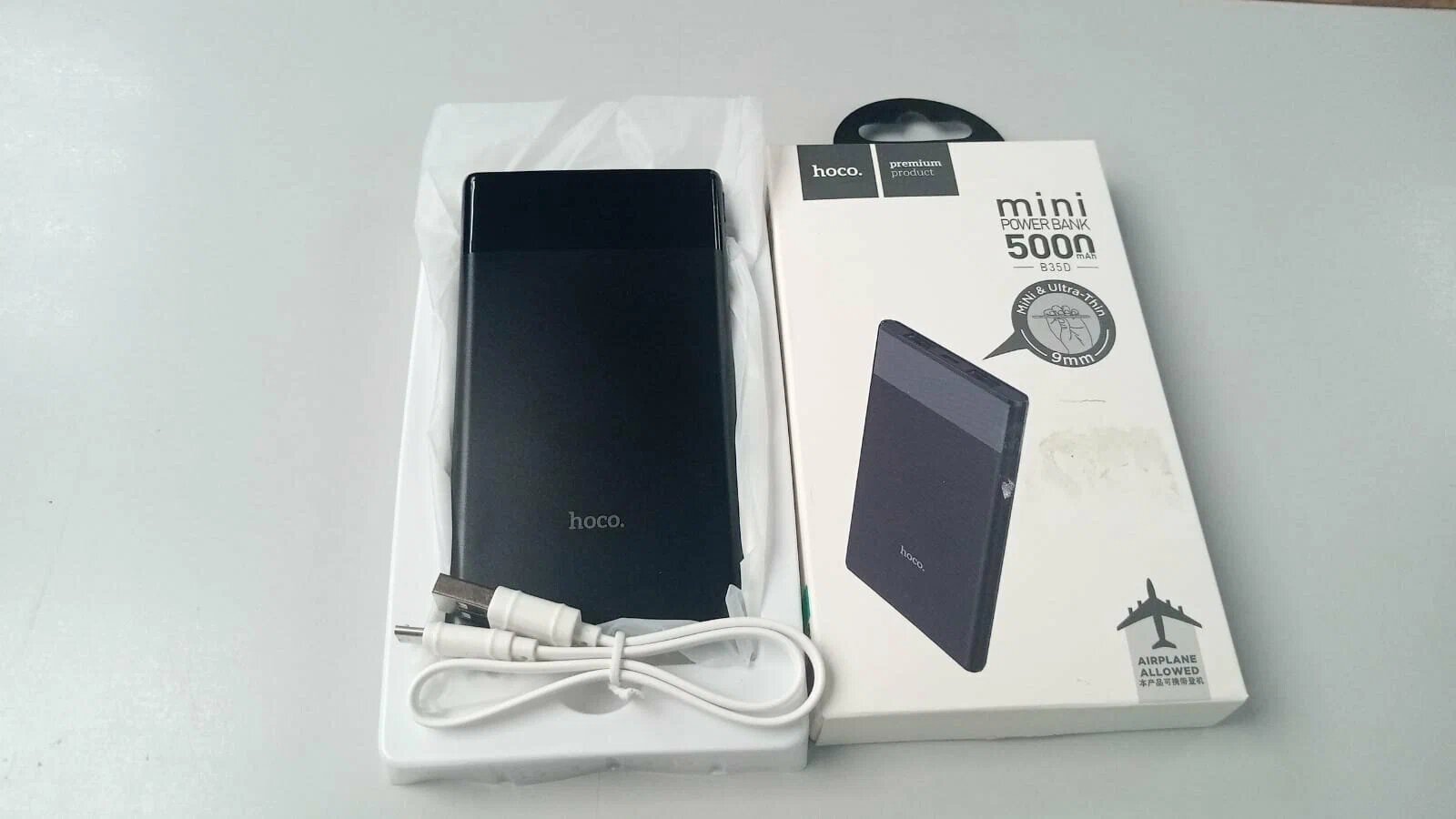 Мобильный аккумулятор Power Bank Hoco B35D 5000мА/ч USB 1A 2 разъема USB Type-A черный