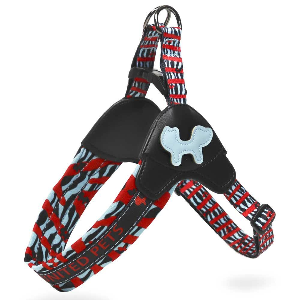 Шлейка United Pets для собак Complete me L 51 x 44-58 см, красная зебра