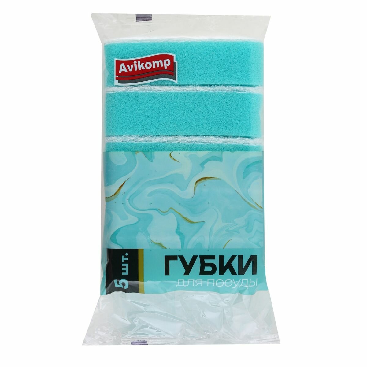 Avikomp губки для посуды, 5 шт в уп