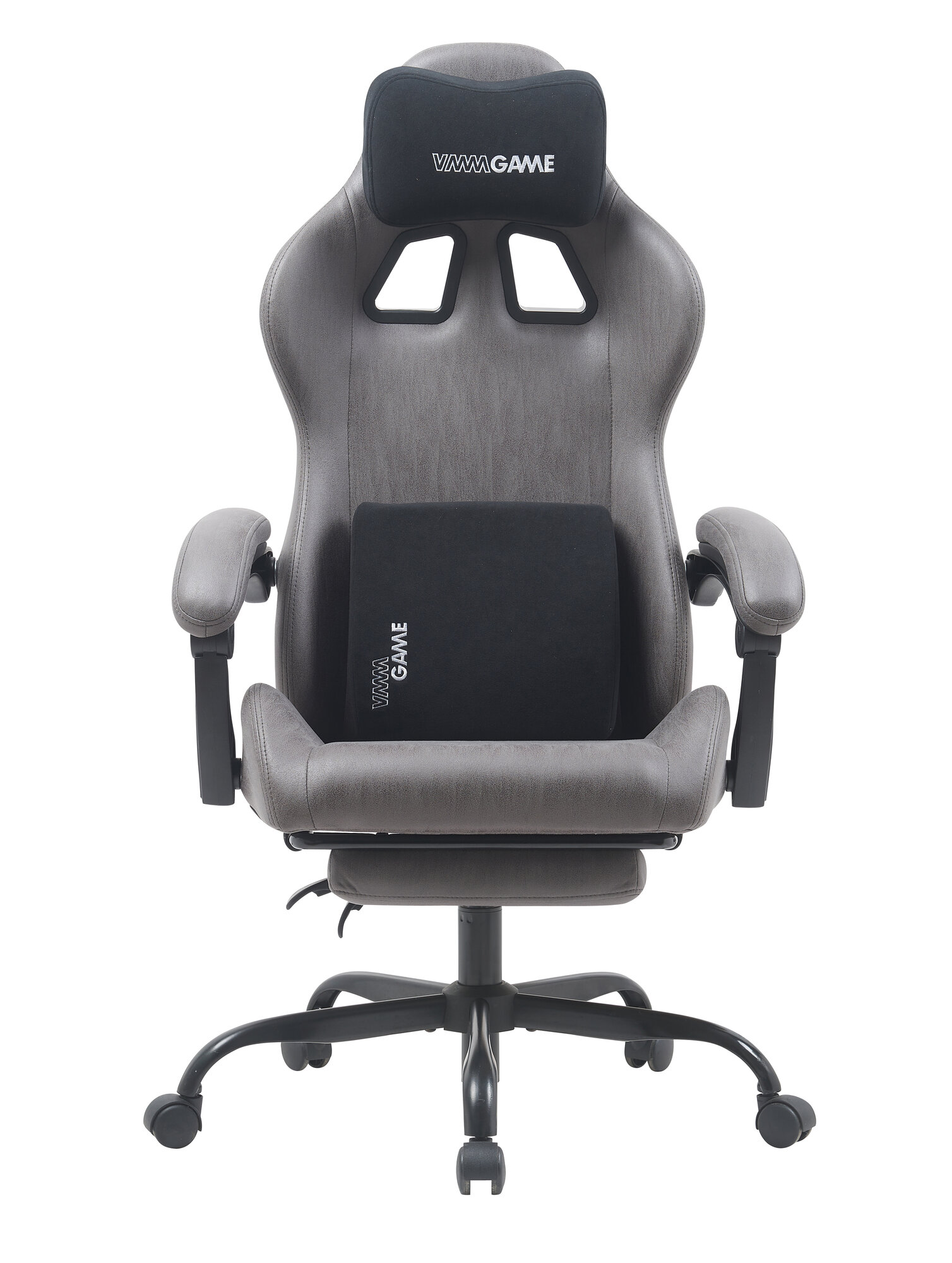 Кресло компьютерное VMMGAME THRONEX DARK GRAY с подставкой для ног, серый