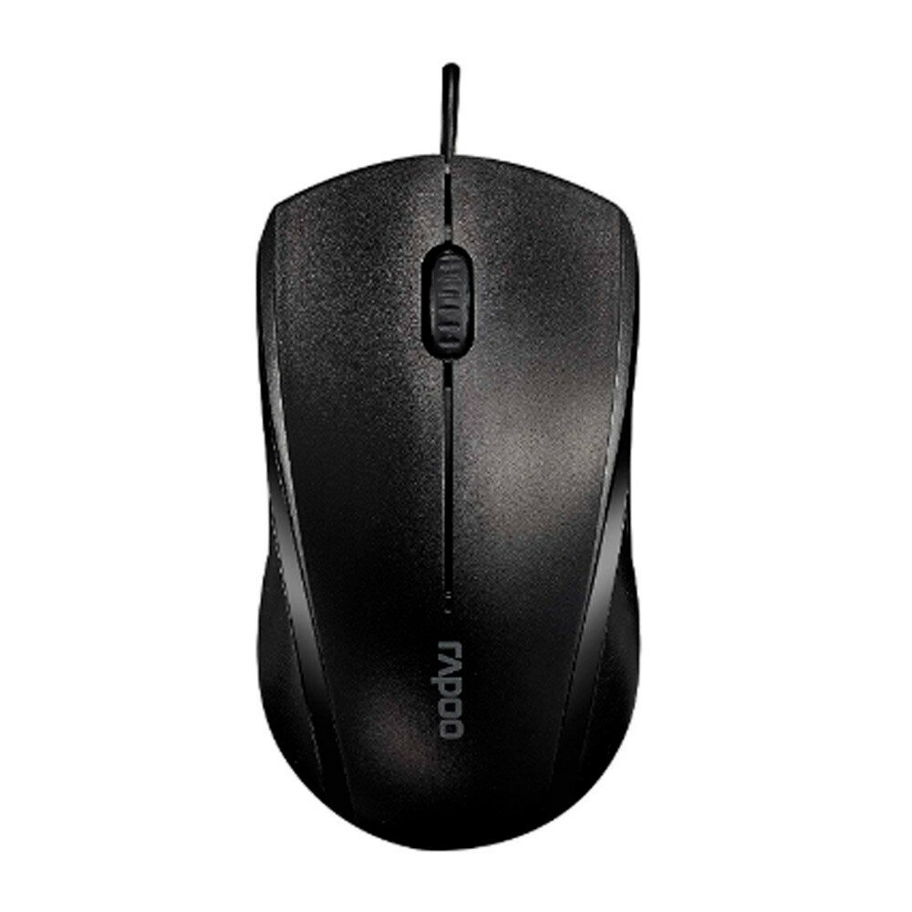 Компьютерная мышь Rapoo N1200, оптическая, проводная - черная