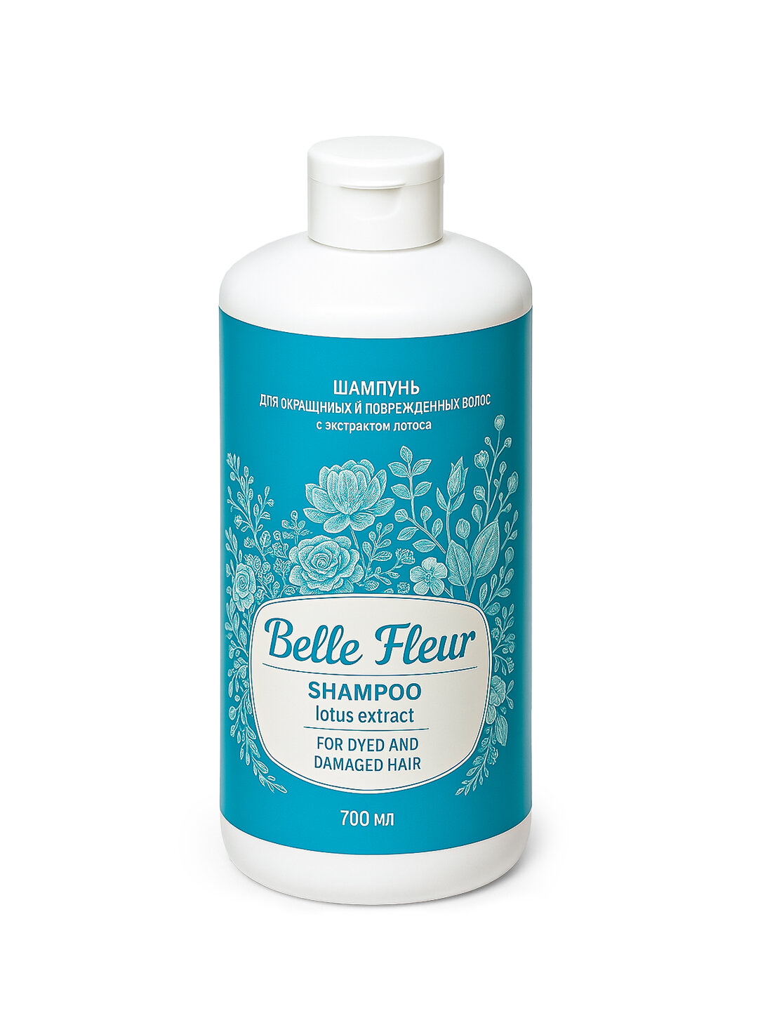 Belle Fleur, шампунь для окрашенных и поврежденных волос c экстрактом лотоса — фото 1