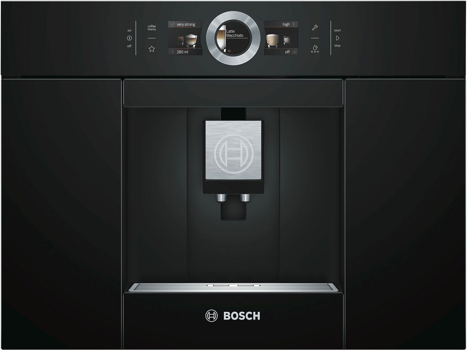 Встраиваемая кофемашина Bosch CTL636EB6 Serie 8 для молотого и зернового кофе 11 напитков резервуар 2.4 л черная