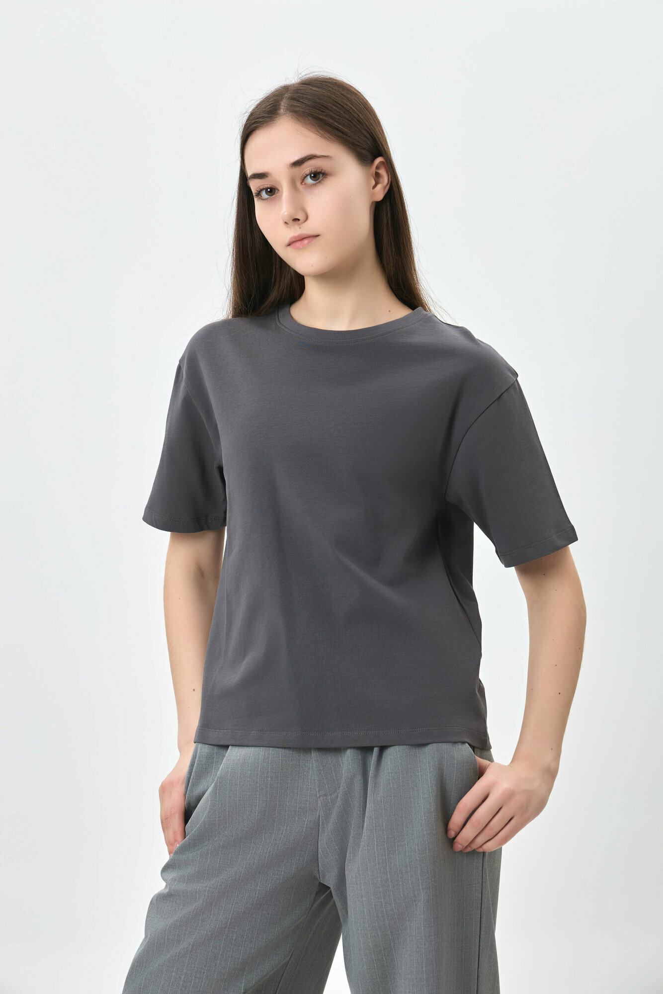 Футболка спортивная TERRA PRO, размер M, dark grey