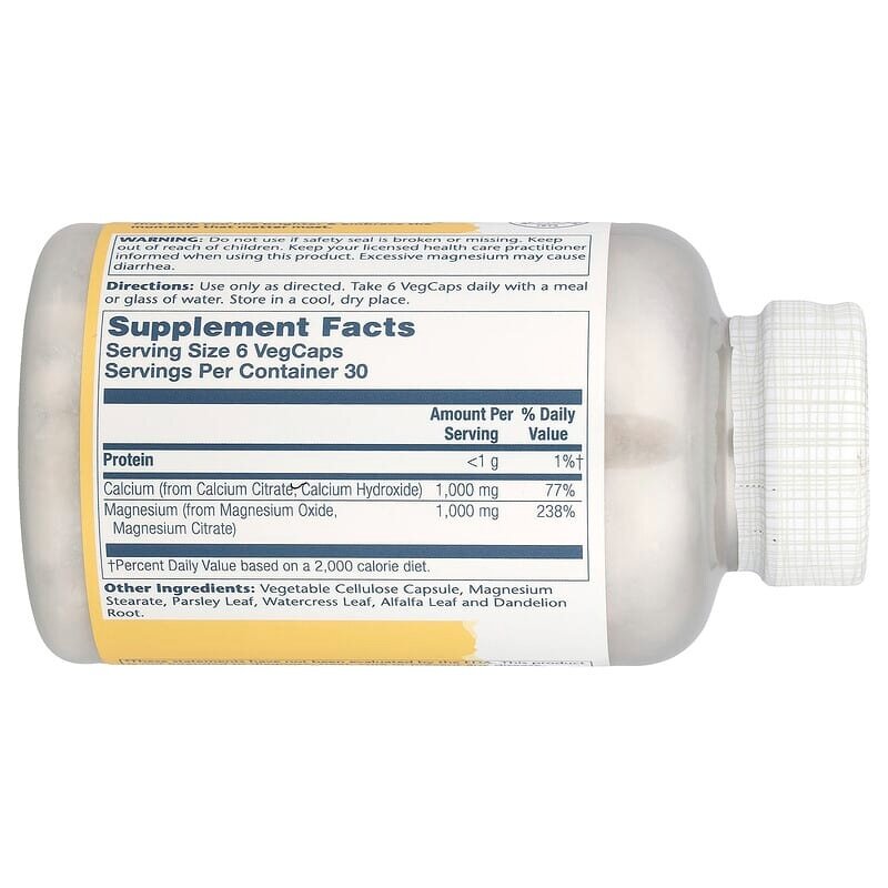 Cal-Mag Citrate Solaray N180 для костей, мышц и нервной системы — фото 1