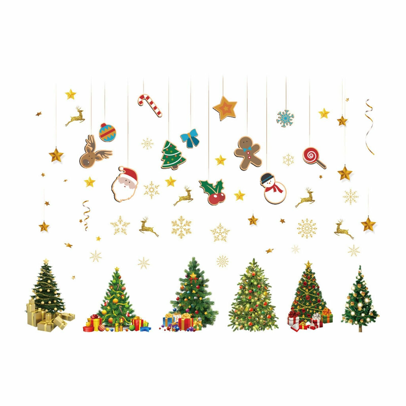 2pc/Set Рождественская елка наклейки из ПВХ для Diy Wall Home Decorations праздничный запас