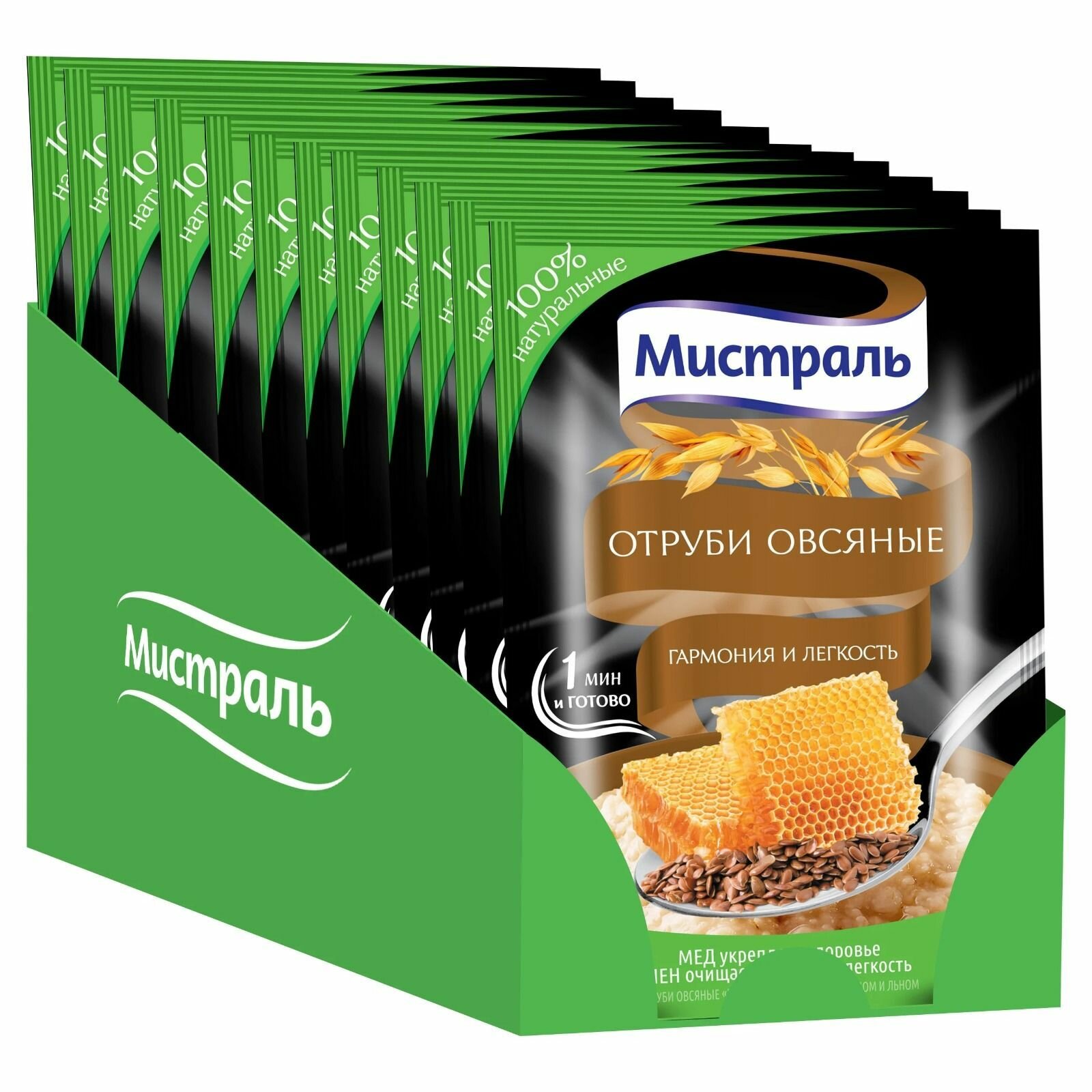 Отруби овсяные "Гармония и лёгкость" Мистраль, 30 г * 12 штук