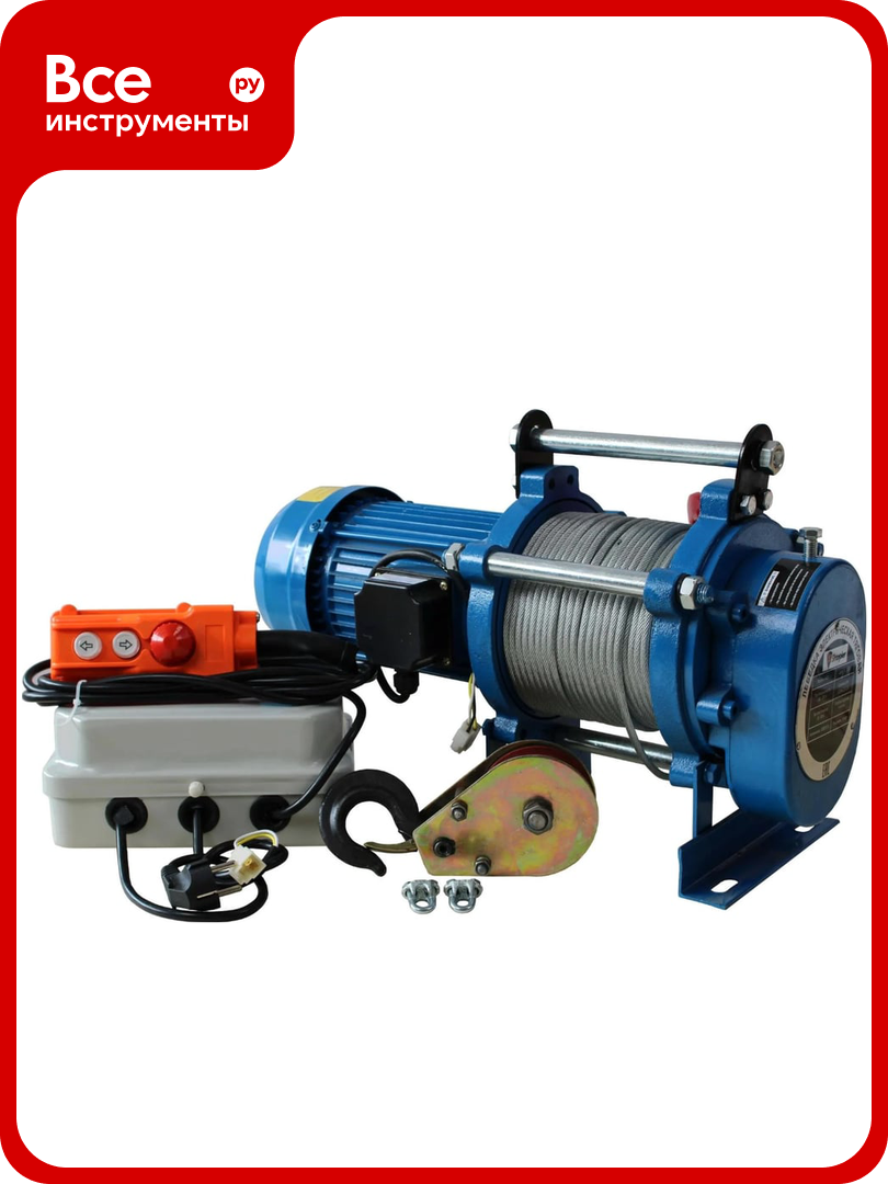 Лебедка электрическая тяговая стационарная Shtapler KCD (J) 1000/500кг 50/100м 220В 71058939