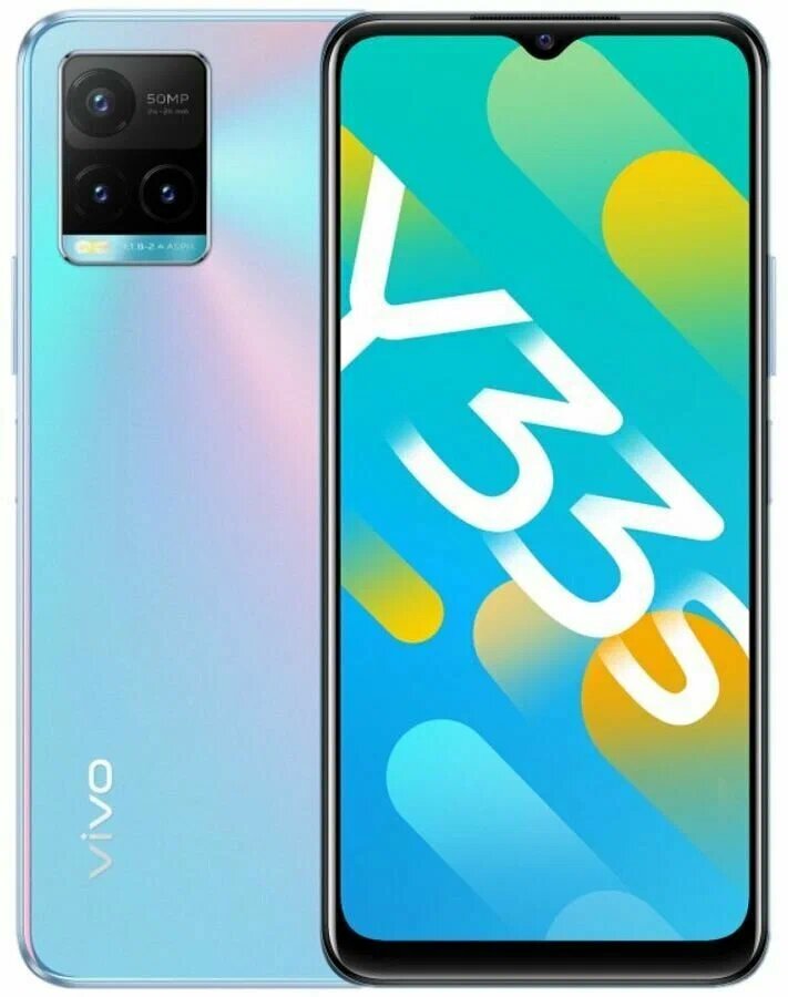 Смартфон VIVO Y33S (хорошее состояние), 4/128GB, голубой, Qualcomm SM4350, GL