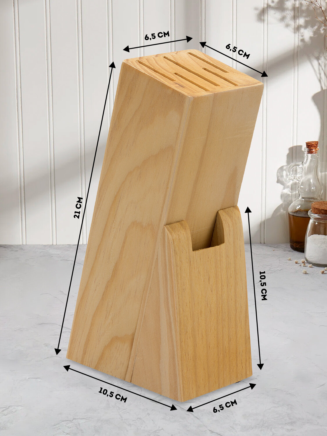 Подставки И Держатели Для Ножей Xiaomi Подставка для ножей Regent Inox деревянная, органайзер для кухни