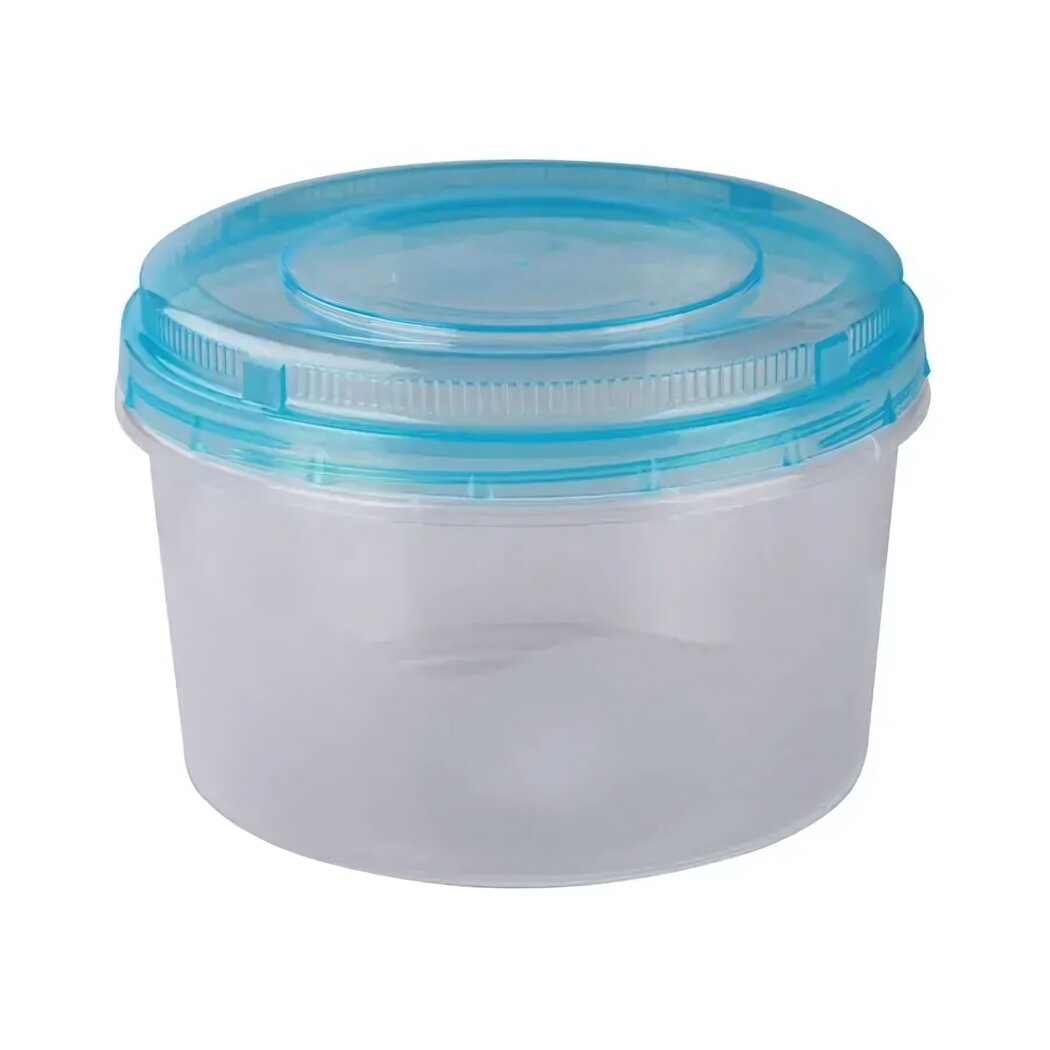Контейнер для СВЧ 07л с герметичной крышкой круглый прозрачный пластик