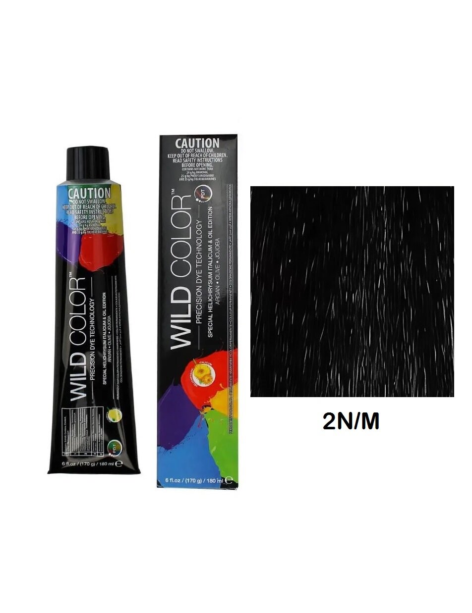 Wild Color Стойкая краска для волос 180 мл - Wild Color 2N/M Очень темный каштановый