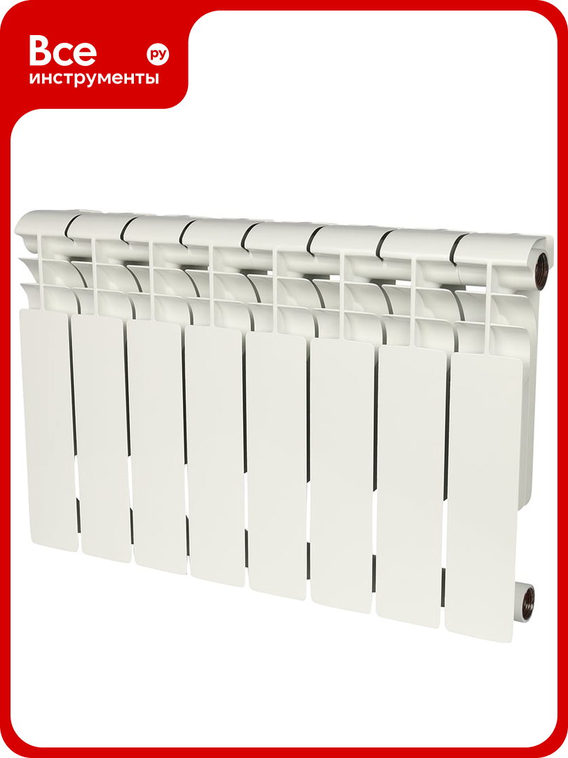 Биметаллический радиатор ROMMER Profi BM 350 BI350-80-80-130 8 секций RAL9016 86631