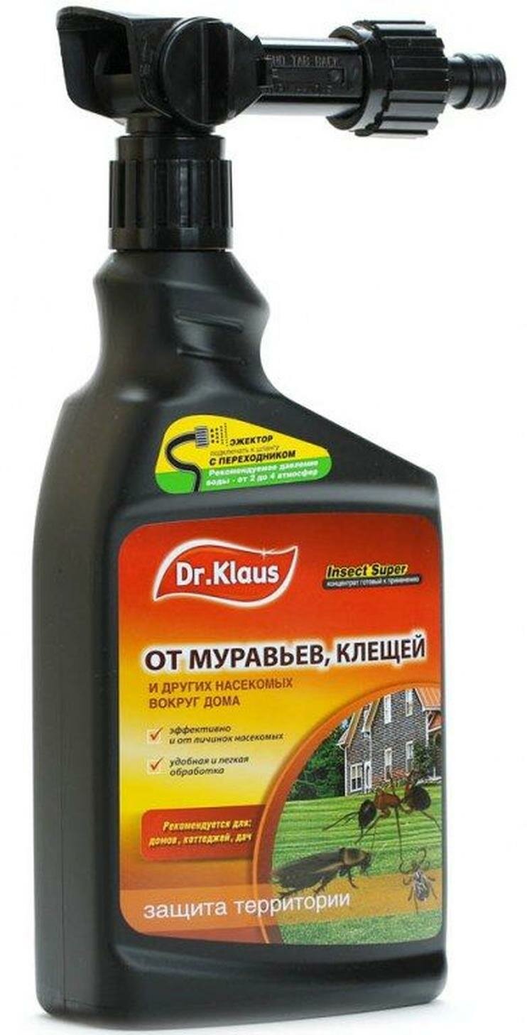 Средство Dr.Klaus от муравьев клещей (флакон 1 л) с эжектором