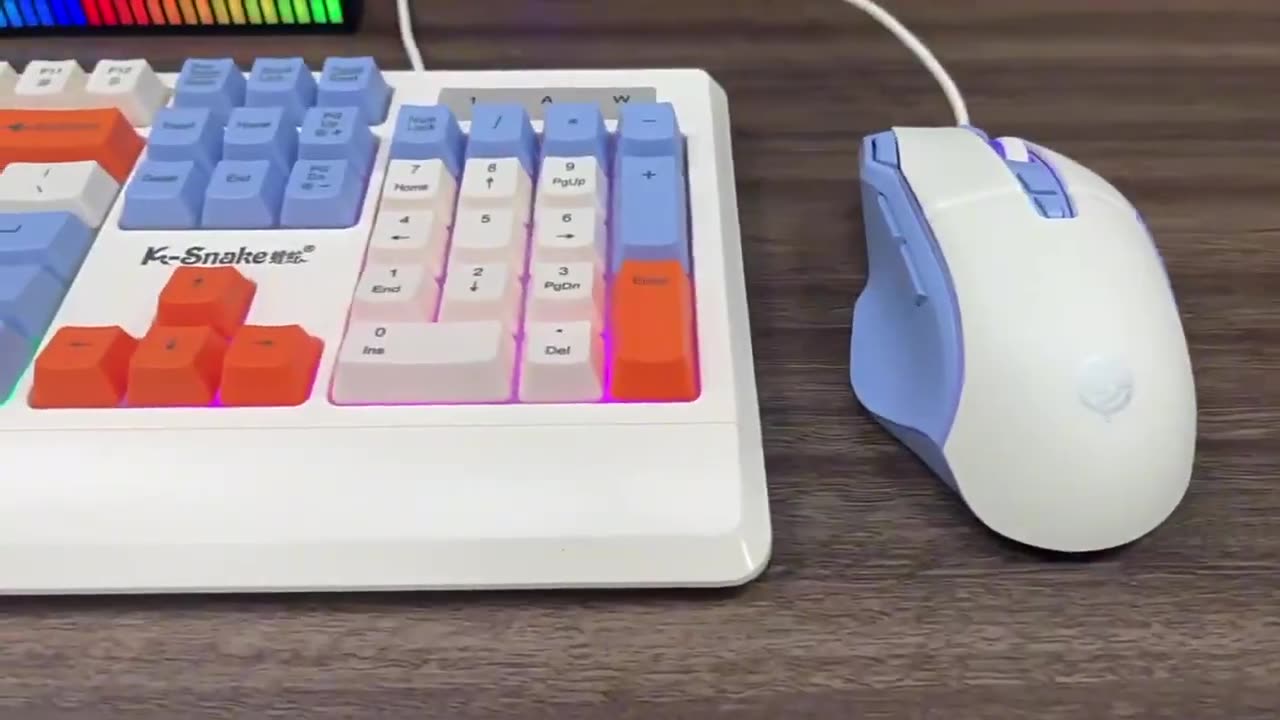 Клавиатура и мышь 2 в 1 K-Snake КМ900, RGB-подсветкой, эргономичные — фото 1