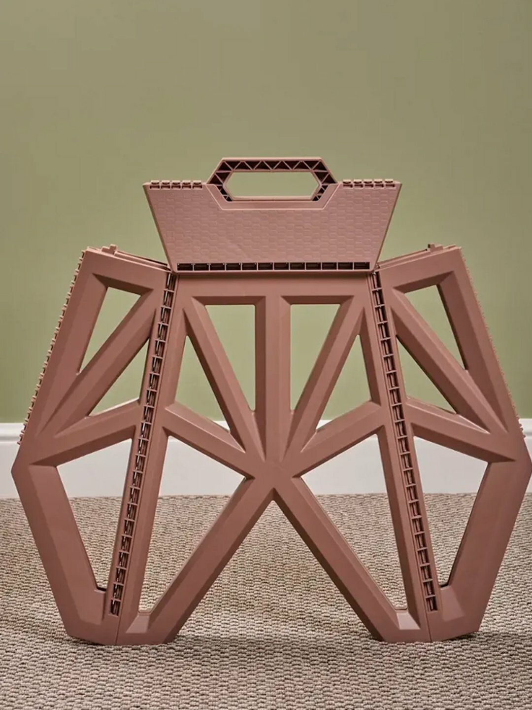 Стул складной, для дома и дачи, нубуковая обивка, складной каркас, цвет хаки — фото 1