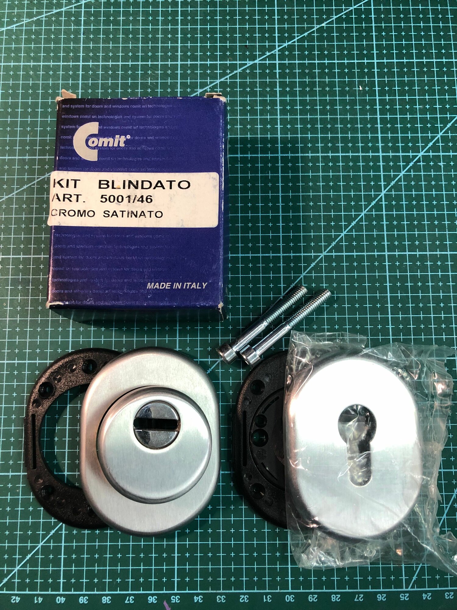 COMIT броненакладка на замок двери 5001/46 матовый хром / made in ITALY ORIGINAL