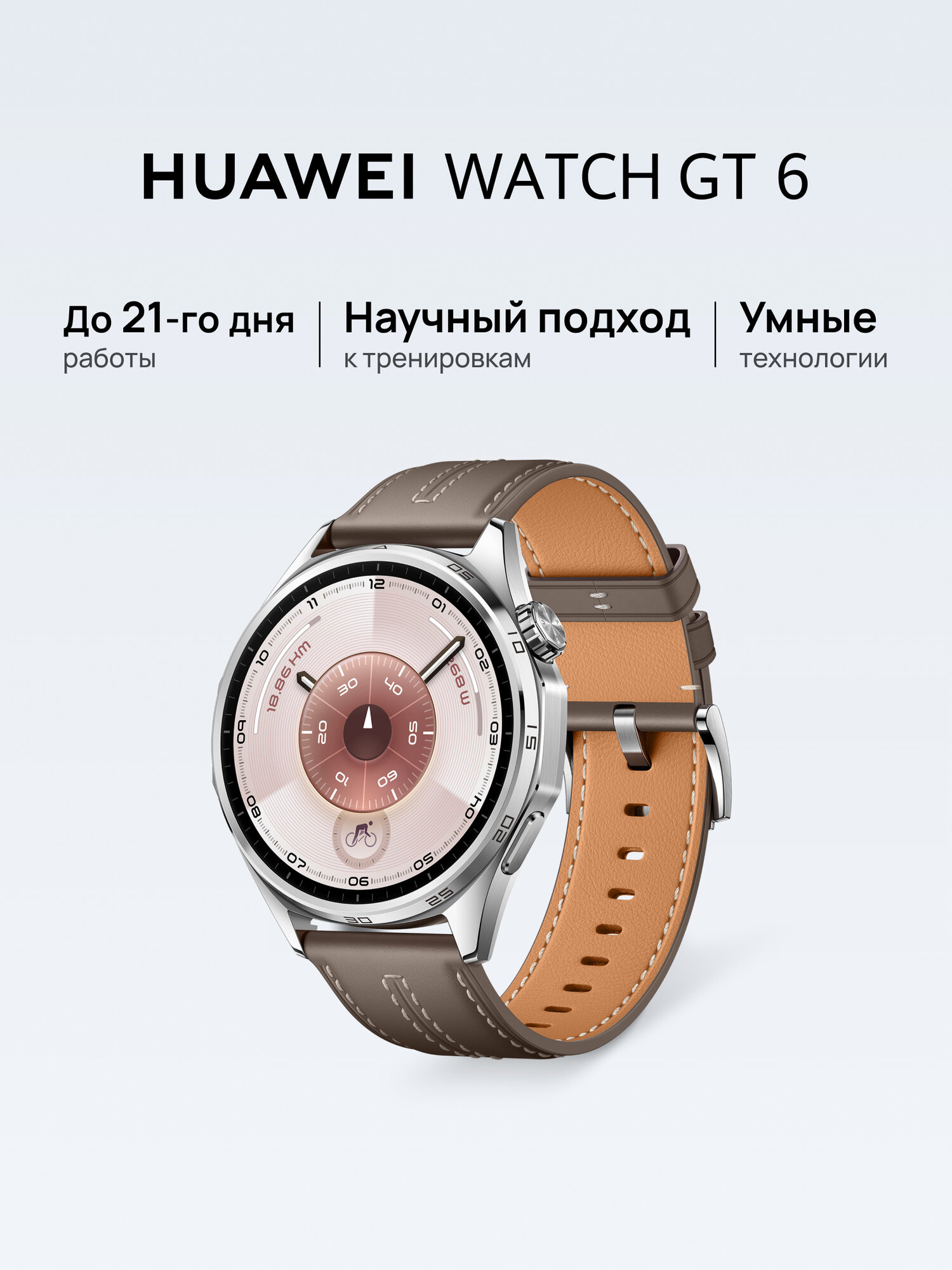 Смарт часы HUAWEI WATCH GT 6 46 мм Серый, AMOLED экран 1,47'